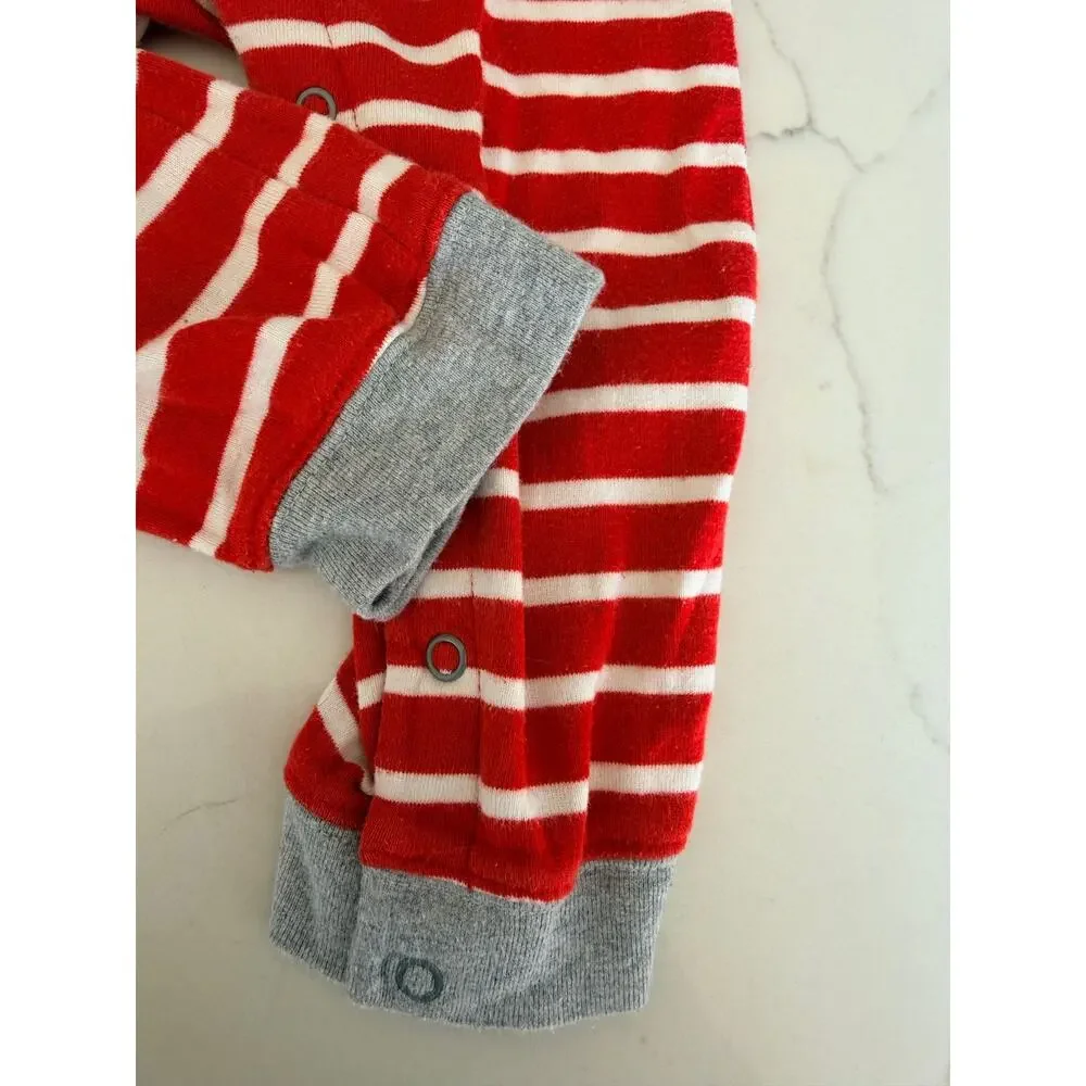 Baby Boden Striped One-Piece Snap Front Coverall